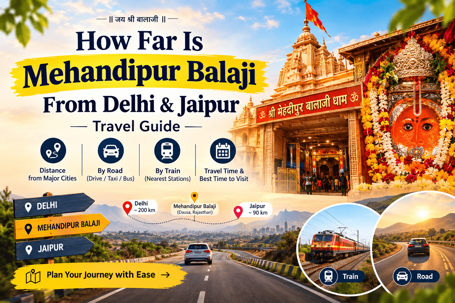 How Far Is Mehandipur Balaji From Delhi & Jaipur — Travel Guide
